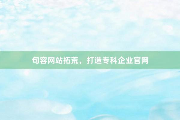 句容网站拓荒，打造专科企业官网